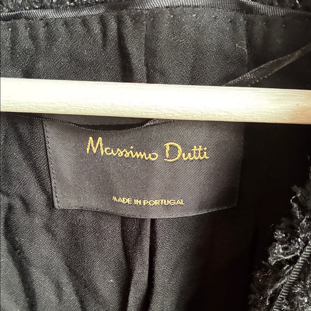 Massimo Dutti Black Textured Blazer - Picture 2 of 6